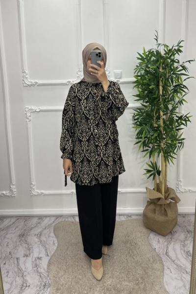 tesettür rüya tunik takım bej 8324-50 Bej