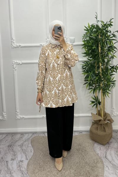 tesettür rüya tunik takım beyaz 8324-50 Beyaz